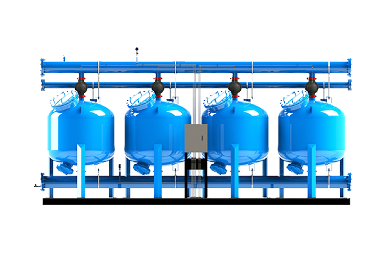 四罐并聯(lián)全自動(dòng)淺層沙過濾器